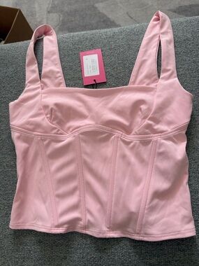 Pink Bustier Crop Top - Women Intimates & Sleepwear